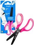 L&auml;ufer Kinderschere mit Softgriff f&uuml;r Rechtsh&auml;nder - Rund, Pink/Rosa | 13 cm