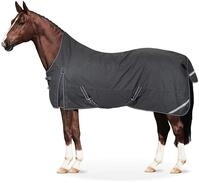 Equinate Regendecke Oakland Highneck Weidedecke mit Fleece 165cm Grau