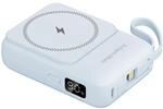 Kr&uuml;ger&Matz Power Bank induktive 10000 mAh Mag Safe mit Kabel blau