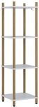 Vicco Eckregal Bivio, Wei&szlig;/Kiefer, 30 x 102.5 cm | 4 Ablagefl&auml;chen, zur