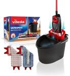 Vileda Ultramax Bodenwischer Komplett Set mit 2 Mikrofaserbez&uuml;gen, 2in1 f&uuml;r alle
