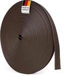BAUHELD 50m Rolladengurt 14mm Braun - F&uuml;r Mini Rolladen-Gurtwickler | Made in