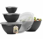 Hausfelder Salatsch&uuml;ssel Set 8-tlg, 0,7/1,9/3,6/6 l, Anthrazit | Sch&uuml;sselset...