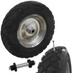 TRUTZHOLM Schubkarrenrad pannensicher Vollgummi 4.80/4.00-8 grau/schwarz + Achse