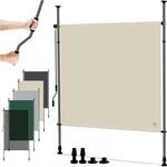 KESSER&reg; Klemmmarkise 120x310 cm, Garten Balkon Sichtschutz wetterfest, Wind- &