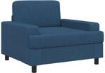 vidaXL Sessel Blau Stoff | Der Bezug aus 100 % Polyester ist sehr glatt, Das...