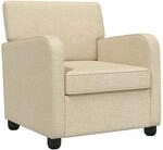 vidaXL Sessel Creme Stoff