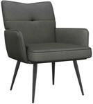 vidaXL Sessel Dunkelgrau Cordstoff