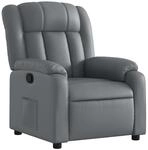 vidaXL Relaxsessel Grau Kunstleder