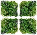 Outsunny k&uuml;nstliches Pflanzenwand Balkon Deko UV-Schutz 12 St&uuml;ck 50x50 cm 