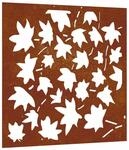 vidaXL Garten-Wanddeko 55x55 cm Cortenstahl Ahornblatt-Design