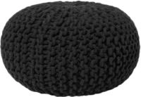 Beliani Trendy Ottomane in Schwarz Baumwolle 40x25 cm Conrad