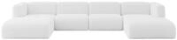 ALTDECOR Ecksofa in U-Form MIRA-U2 408x179x70 - Wei&szlig; | Corner Sofa Bett...