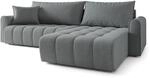 Masseno Ecksofa FRIGA R-S mit Schlaffunktion L-Form, Modern Sofa mit Bettkasten,
