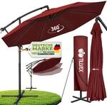 tillvex&reg; Sonnenschirm &Oslash; 300/350 cm Ampelschirm mit Abdeckung & Kurbel 