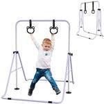 HOMCOM Gymnastikstange f&uuml;r Kinder Faltbares Turnreck 88-128cm |...