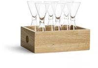 Gravidus Nature Schnapsglas Set Schnapsgl&auml;ser Shotgl&auml;ser mit Holzbox 7 tlg.