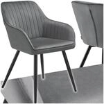tectake&reg; Samt Stuhl, Esszimmerstuhl Samtstoff, K&uuml;chenst&uuml;hle modern,...