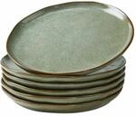 LOBERON Dessertteller 6er Set Biarr&eacute;, t&uuml;rkis/braun | F&uuml;r Kuchen, Antipasti &...