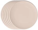 Villeroy & Boch NewMoon Beige Platzteller 6er Set, 29 cm, Beiger Teller mit