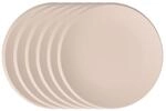 Villeroy & Boch NewMoon Beige Fr&uuml;hst&uuml;cksteller 6er Set, 24 cm, Beiger Teller...