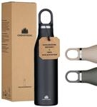 Groenenberg Trinkflasche Edelstahl 500ml oder 750ml | 100% Auslaufsicher 