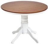 Beliani Esstisch f&uuml;r 4 Personen Holzoptik braune Esche rund &oslash;100 cm...