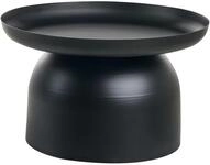 Beliani Couchtisch Metall rund schwarz modernes Design Torrens