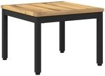 vidaXL Couchtisch Wei&szlig; und Schwarz 49 x 48,5 x 36 cm Massivholz Akazie 