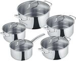 Berndes B.Urban 5‑teiliger Edelstahl‑Kochtopfset, poliert &ndash; Induktion,