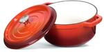 Brotbackform 4L Emaillierter Gusseisen Topf mit Deckel &Oslash;24 cm Schmortopf...