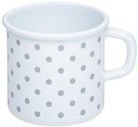 Riess, 0221-066, Emaille Topf mit Brdel, Kaffeebecher, Durchmesser 8cm, 0.375...