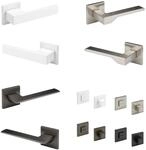 HEXIM Designer T&uuml;rgarnitur, Zimmer T&uuml;rgriffe WC/Bad Aluminium matt in 4 Farben -