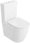 LAVITA Einteilige Stand-WC mit eingebautem Sp&uuml;lkasten NAUTILIUS WHITE WC deckel mit