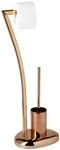 Relaxdays Stand WC Garnitur WIMEDO, HxBxT:75x21x26cm, Toilettenb&uuml;rstenhalter &