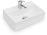 VILSTEIN&reg; H&auml;nge - und Aufsatzwaschbecken Klein [36,5x22,5x10,5CM] - Kleines