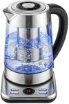 HOMCOM Elektrischer Wasserkocher 1,7L 2200W UK Strix Thermostat Silber 