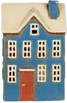 IB Laursen Haus f/Teelicht Nyhavn 1 Dachfenster braune T&uuml;r, B: 7,5 H: 20,5 L:...