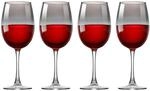 alpina Weingl&auml;ser-Set 4-teilig &ndash; Weingl&auml;ser ger&auml;uchert &ndash; geeignet f&uuml;r Rot-