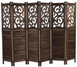 Mendler Paravent Istanbul - 170x240cm, braun | Raumteiler, Trennwand,...