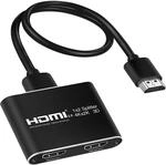 HDMI Splitter, HDMI Verteiler 1 in 2 Out f&uuml;r Xbox PlayStation, Nur Duplizieren,