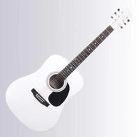 Classic Cantabile WS-10WH Westerngitarre, Wei&szlig;, Dreadnought, 6-saitig | Linde,