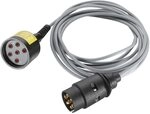 HELLA 8PD 004 509-001 Pr&uuml;fger&auml;t, Anh&auml;ngersteckdose - 12V - 7-polig | L&auml;nge: 5m -