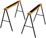 HOMCOM Arbeits Bock Klappbar Rutschfest Orange Schwarz 99,5x50x78 cm |...