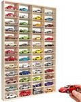 Creative Deco Setzkasten Holz Sammlervitrine f&uuml;r Autos 1:32 | 52 F&auml;cher 