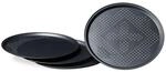 Relaxdays Pizzablech Set, &Oslash; 29 cm, antihaftbeschichtet, f&uuml;r Pizza & Flammkuchen,
