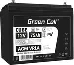 Green Cell AGM 12V 75Ah mit IP54 Akku Vlies Batterie VRLA Blei Batterie Bleiakku