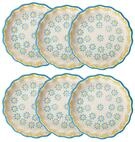 Tranquillo 6er Set Tarteletteform aus Steinzeug mit handgestempeltem Print...