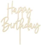 Cake Topper Happy Birthday Holz 16,5cm Tortendeko Kuchendeko Cupcake Kuchen...