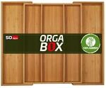 Orga-Box UNIVERSAL Besteckkasten aus Bambus verstellbar | f&uuml;r Schrankbreite 500 -